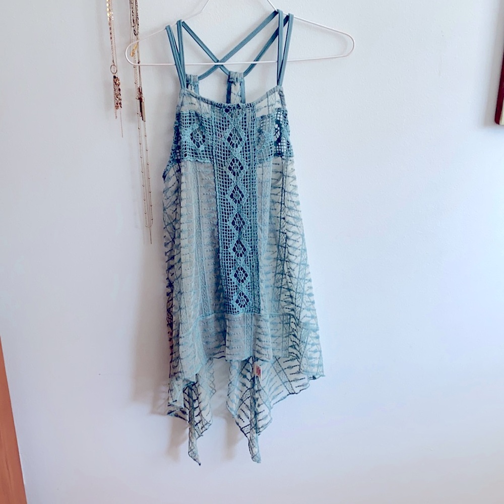 Blue/green tank top